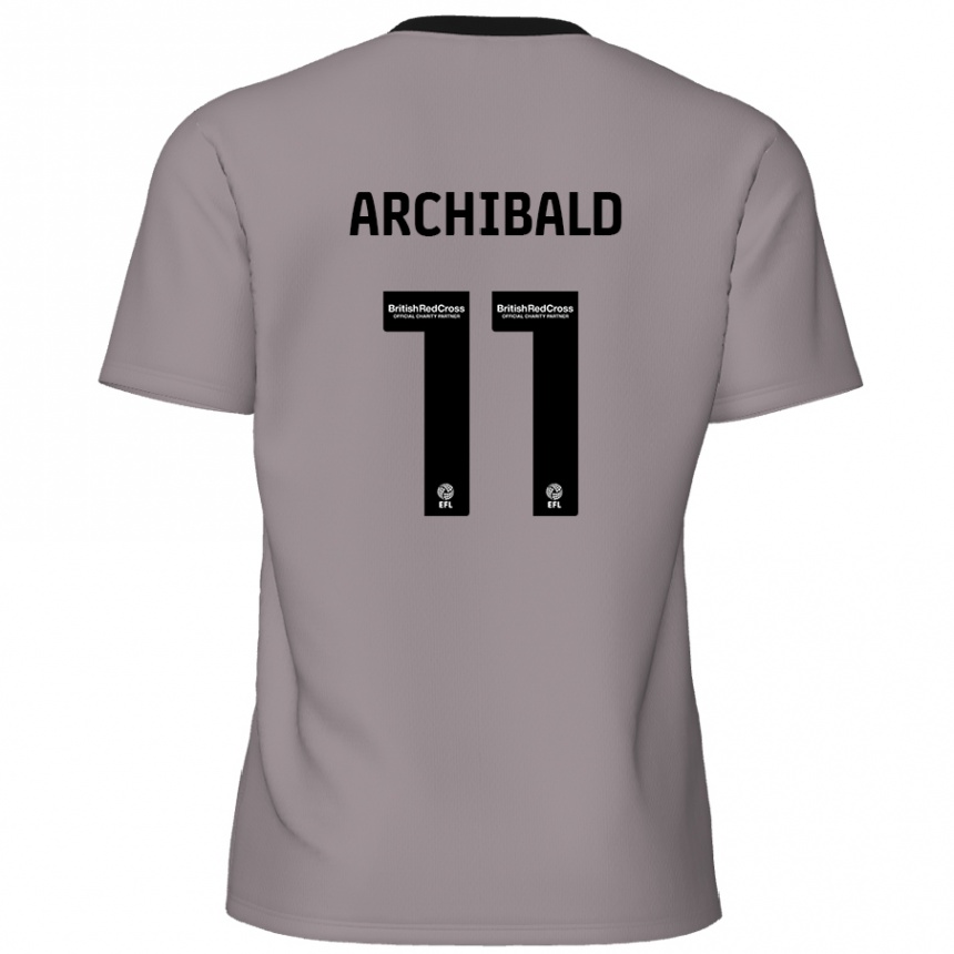 Niño Fútbol Camiseta Theo Archibald #11 Gris 2ª Equipación 2024/25