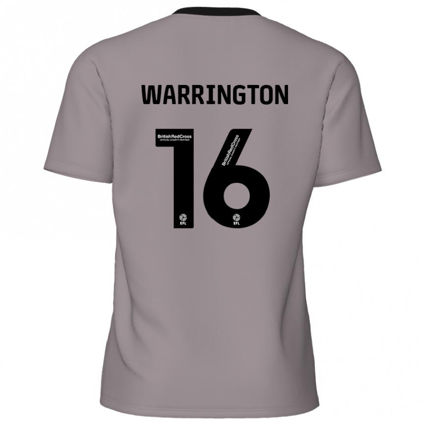 Niño Fútbol Camiseta Lewis Warrington #16 Gris 2ª Equipación 2024/25