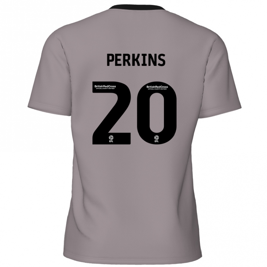 Niño Fútbol Camiseta Sonny Perkins #20 Gris 2ª Equipación 2024/25