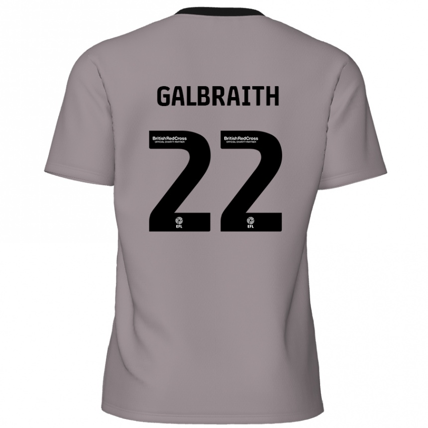 Niño Fútbol Camiseta Ethan Galbraith #22 Gris 2ª Equipación 2024/25