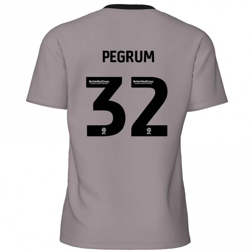 Niño Fútbol Camiseta Charlie Pegrum #32 Gris 2ª Equipación 2024/25