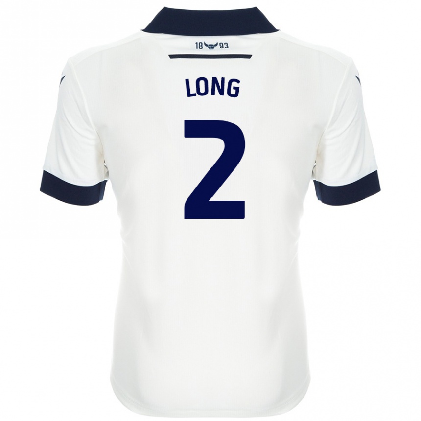 Niño Fútbol Camiseta Sam Long #2 Blanco Azul Marino 2ª Equipación 2024/25