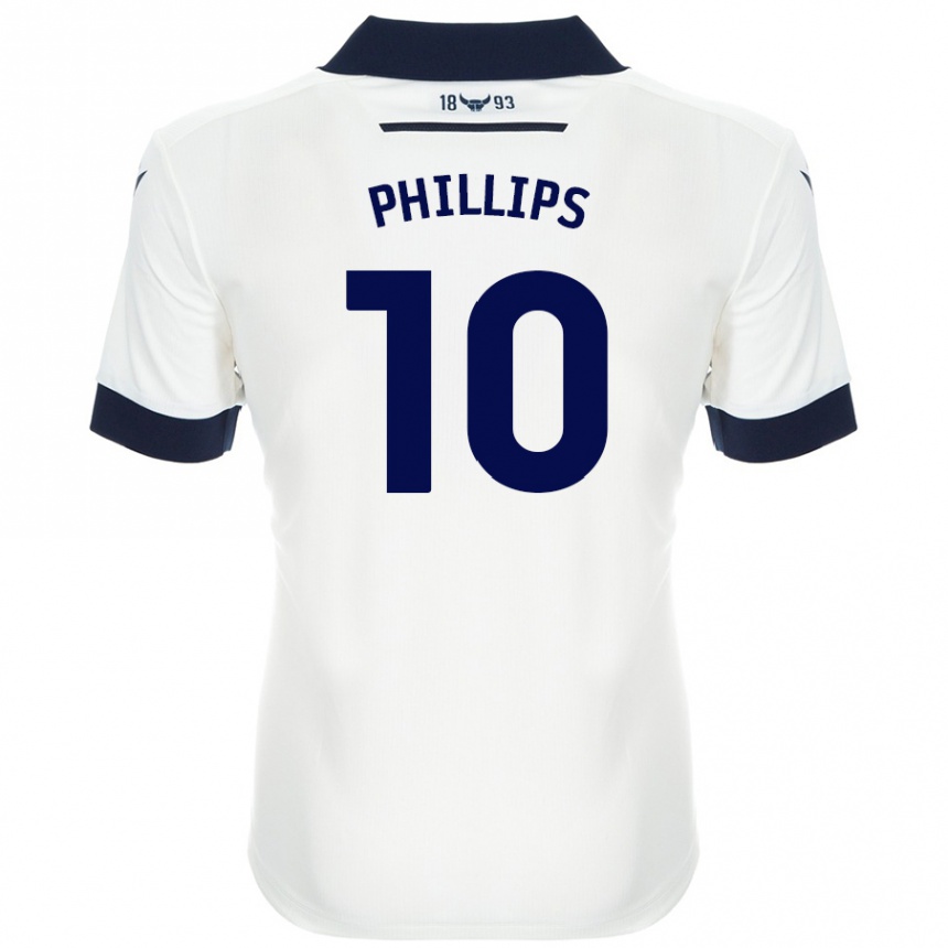 Niño Fútbol Camiseta Matt Phillips #10 Blanco Azul Marino 2ª Equipación 2024/25