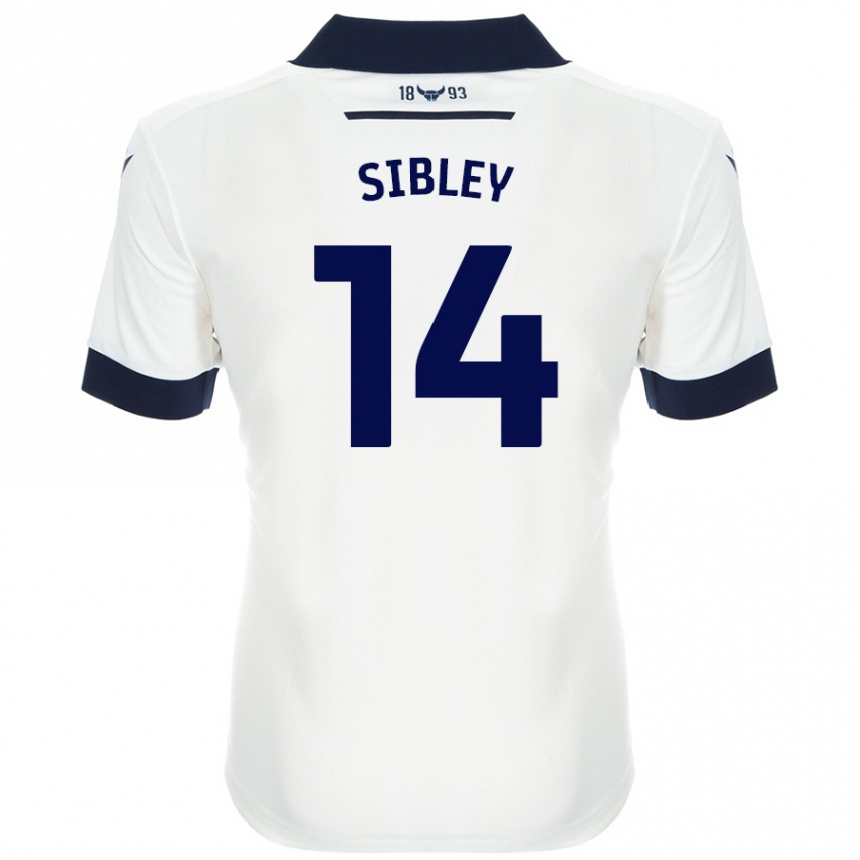 Niño Fútbol Camiseta Louie Sibley #14 Blanco Azul Marino 2ª Equipación 2024/25