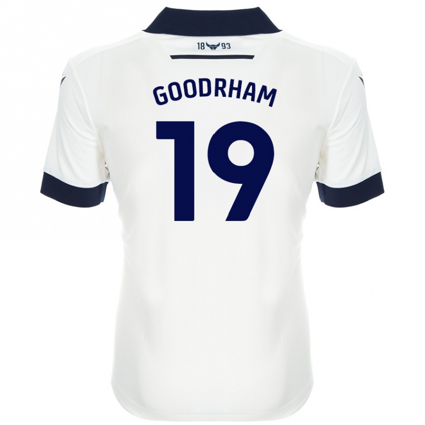 Niño Fútbol Camiseta Tyler Goodrham #19 Blanco Azul Marino 2ª Equipación 2024/25