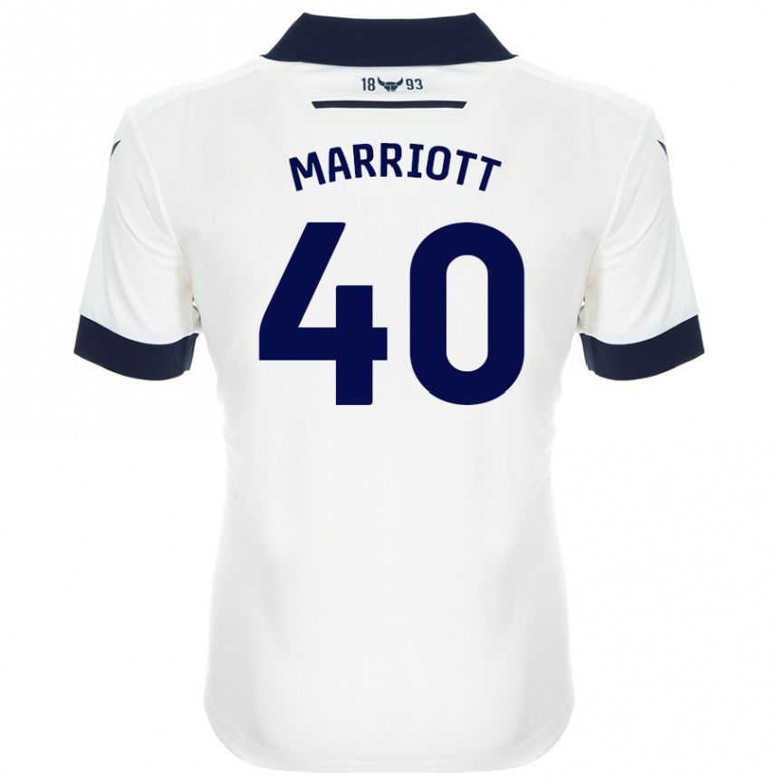 Niño Fútbol Camiseta Monty Marriott #40 Blanco Azul Marino 2ª Equipación 2024/25