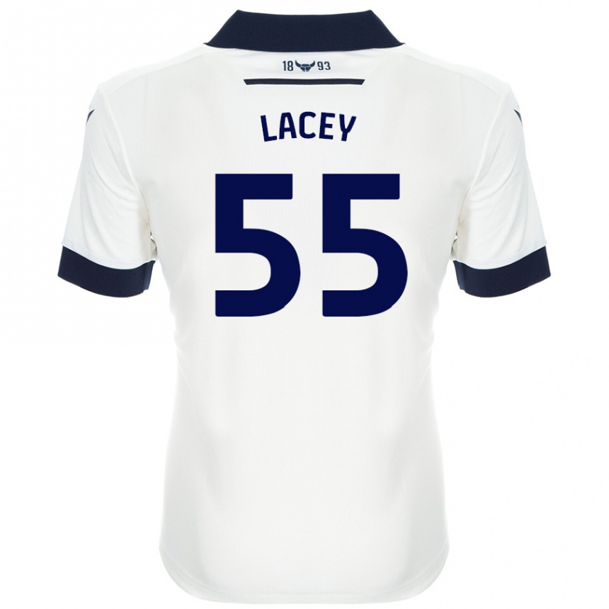 Niño Fútbol Camiseta Aaron Lacey #55 Blanco Azul Marino 2ª Equipación 2024/25