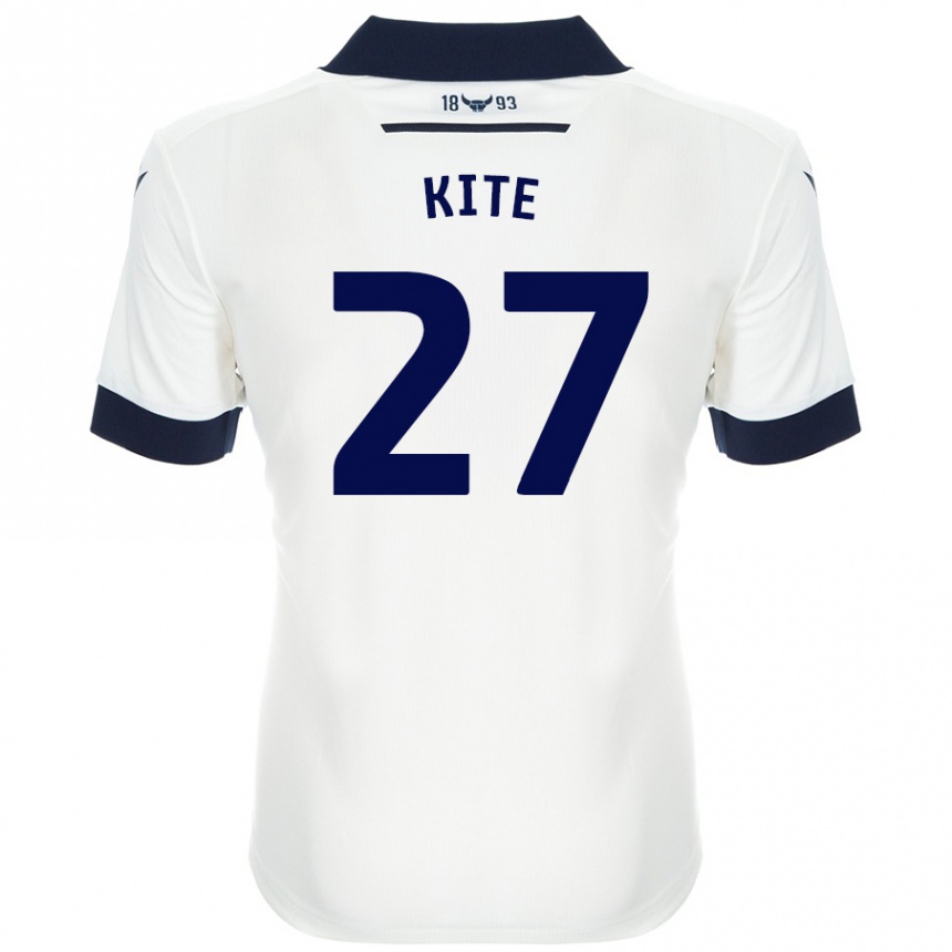 Niño Fútbol Camiseta Rose Kite #27 Blanco Azul Marino 2ª Equipación 2024/25