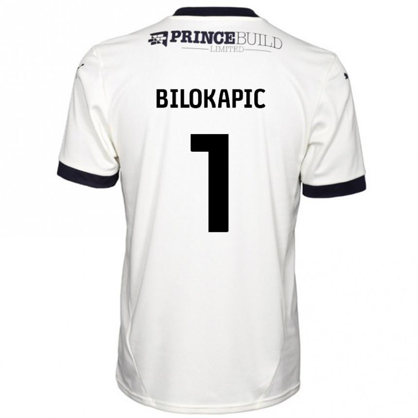 Niño Fútbol Camiseta Nicholas Bilokapic #1 Blanquecino Negro 2ª Equipación 2024/25