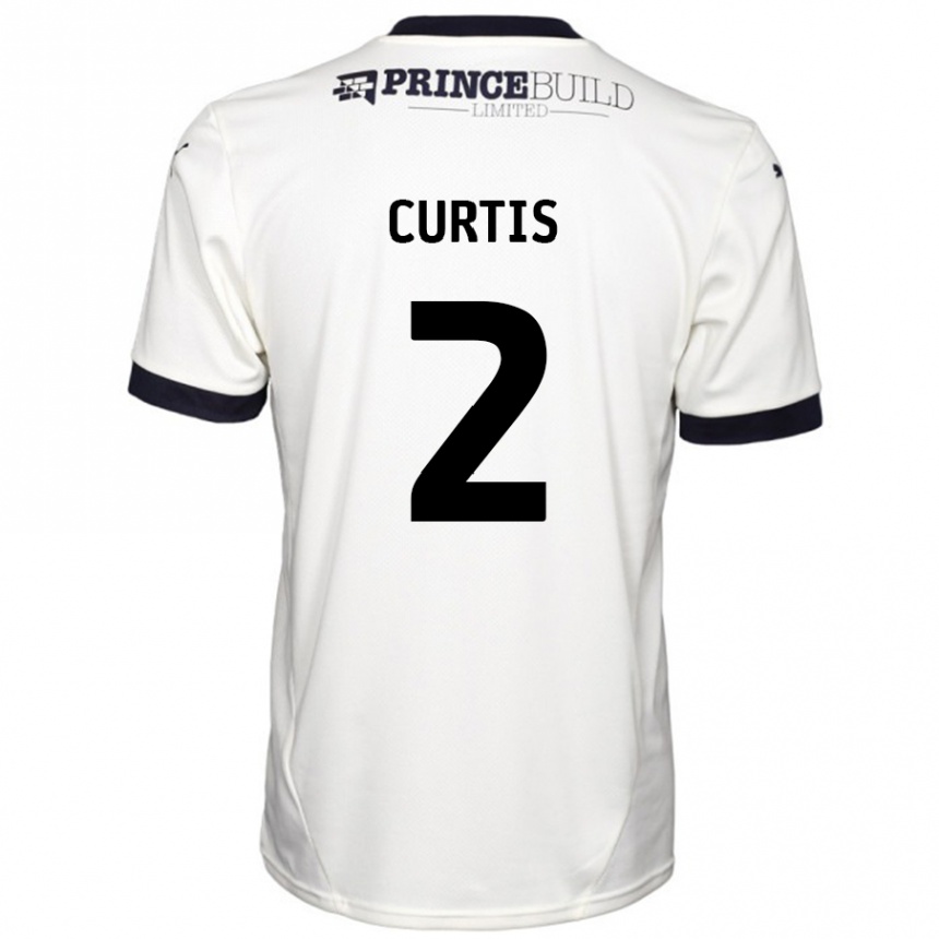 Niño Fútbol Camiseta Sam Curtis #2 Blanquecino Negro 2ª Equipación 2024/25