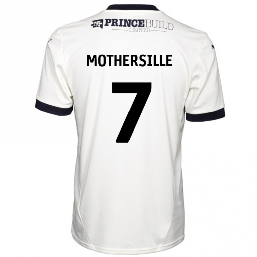 Niño Fútbol Camiseta Malik Mothersille #7 Blanquecino Negro 2ª Equipación 2024/25