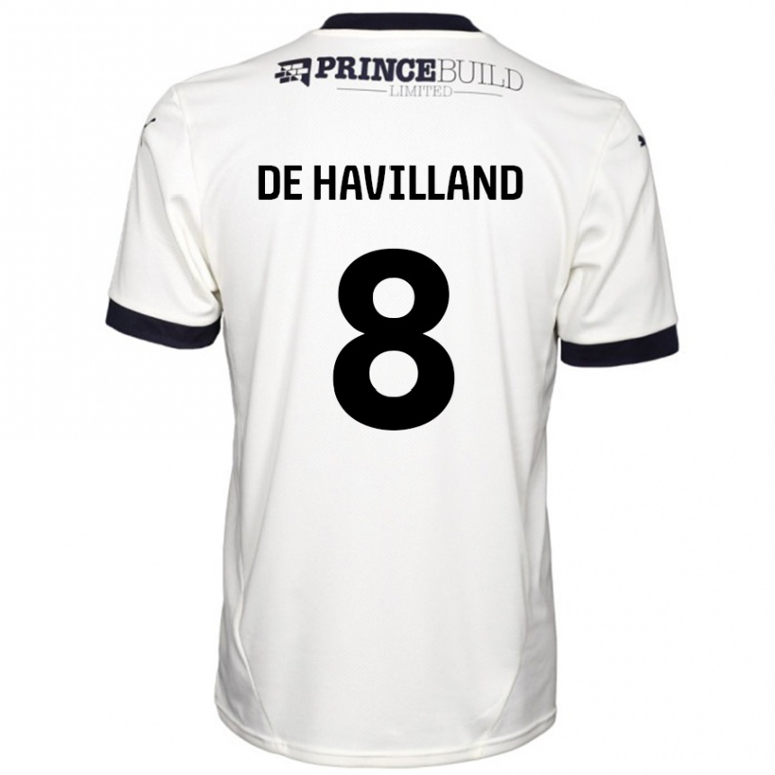 Niño Fútbol Camiseta Ryan De Havilland #8 Blanquecino Negro 2ª Equipación 2024/25