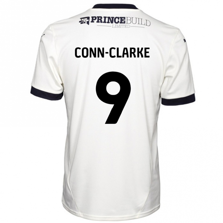 Niño Fútbol Camiseta Chris Conn-Clarke #9 Blanquecino Negro 2ª Equipación 2024/25