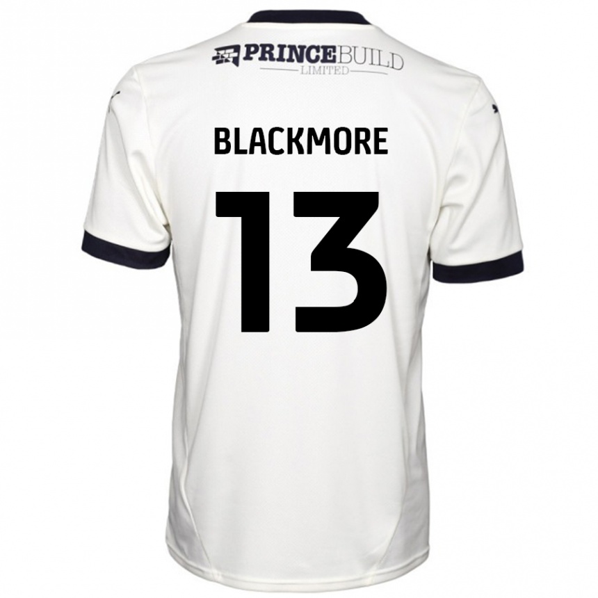 Niño Fútbol Camiseta Will Blackmore #13 Blanquecino Negro 2ª Equipación 2024/25