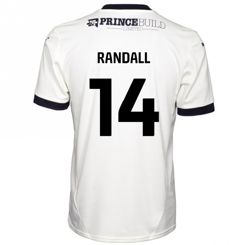 Niño Fútbol Camiseta Joel Randall #14 Blanquecino Negro 2ª Equipación 2024/25