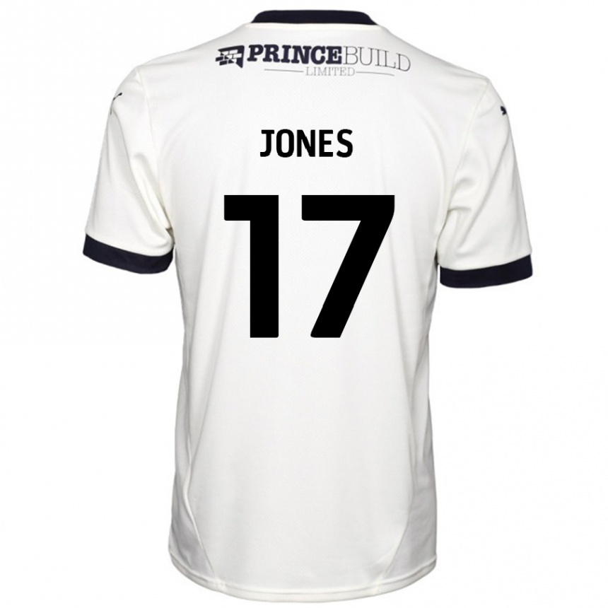 Niño Fútbol Camiseta Ricky-Jade Jones #17 Blanquecino Negro 2ª Equipación 2024/25