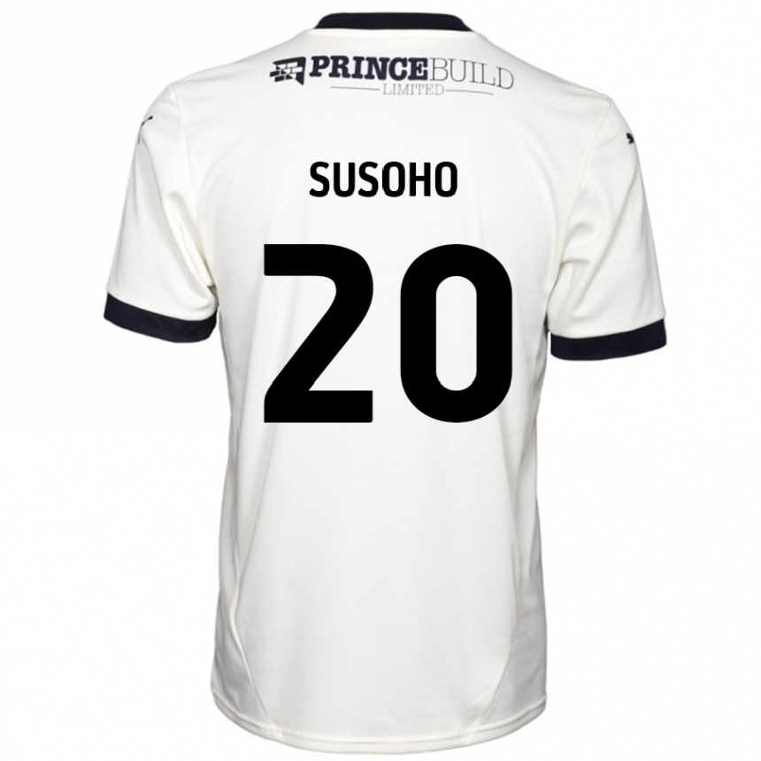 Niño Fútbol Camiseta Mahamadou Susoho #20 Blanquecino Negro 2ª Equipación 2024/25