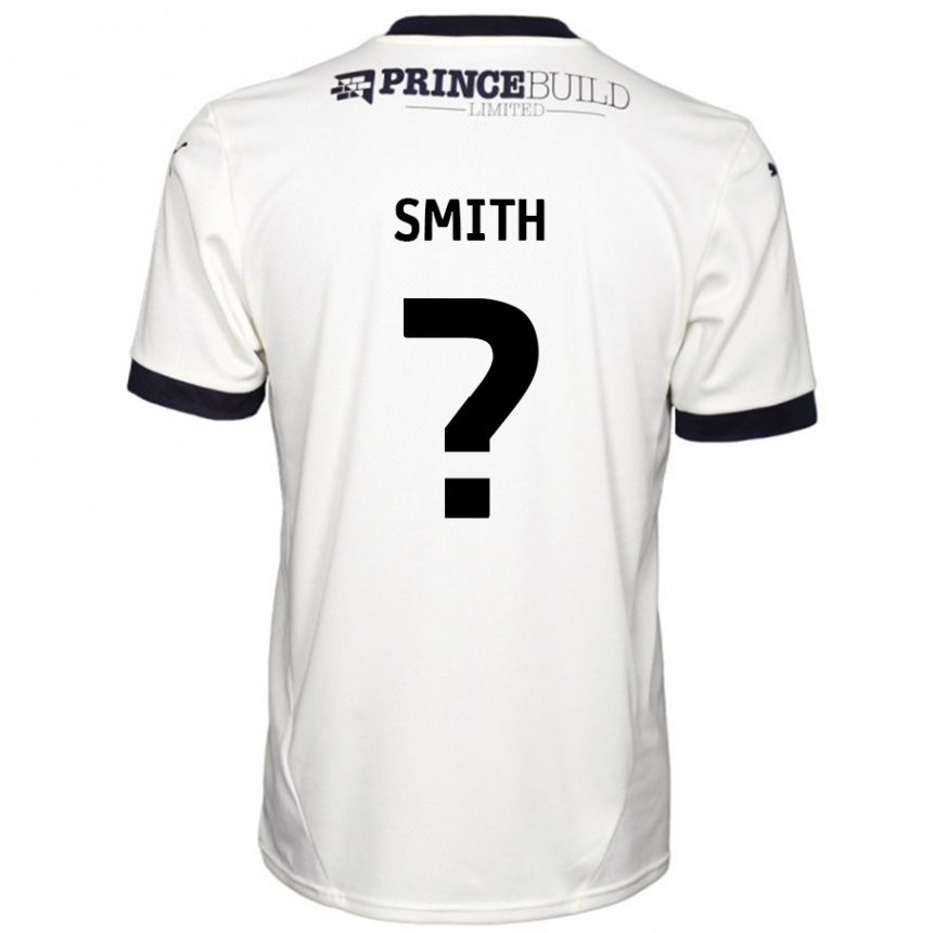 Niño Fútbol Camiseta Bastian Smith #0 Blanquecino Negro 2ª Equipación 2024/25