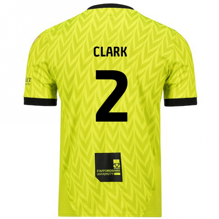 Niño Fútbol Camiseta Mitch Clark #2 Verde Fluorescente 2ª Equipación 2024/25