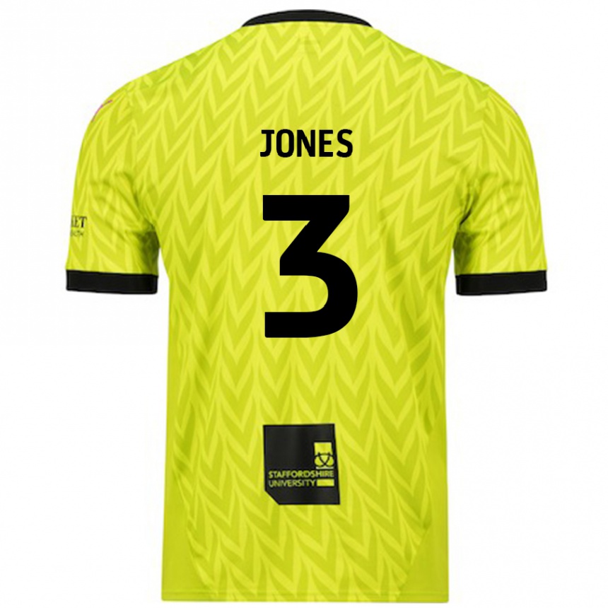 Niño Fútbol Camiseta Dan Jones #3 Verde Fluorescente 2ª Equipación 2024/25