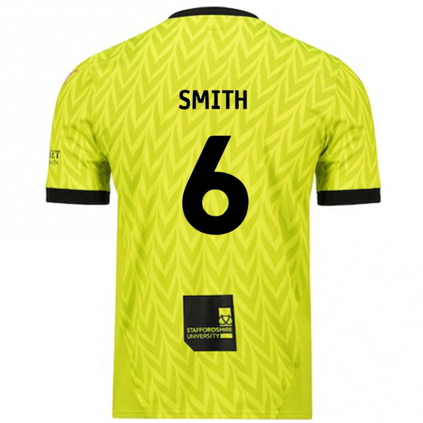 Niño Fútbol Camiseta Nathan Smith #6 Verde Fluorescente 2ª Equipación 2024/25