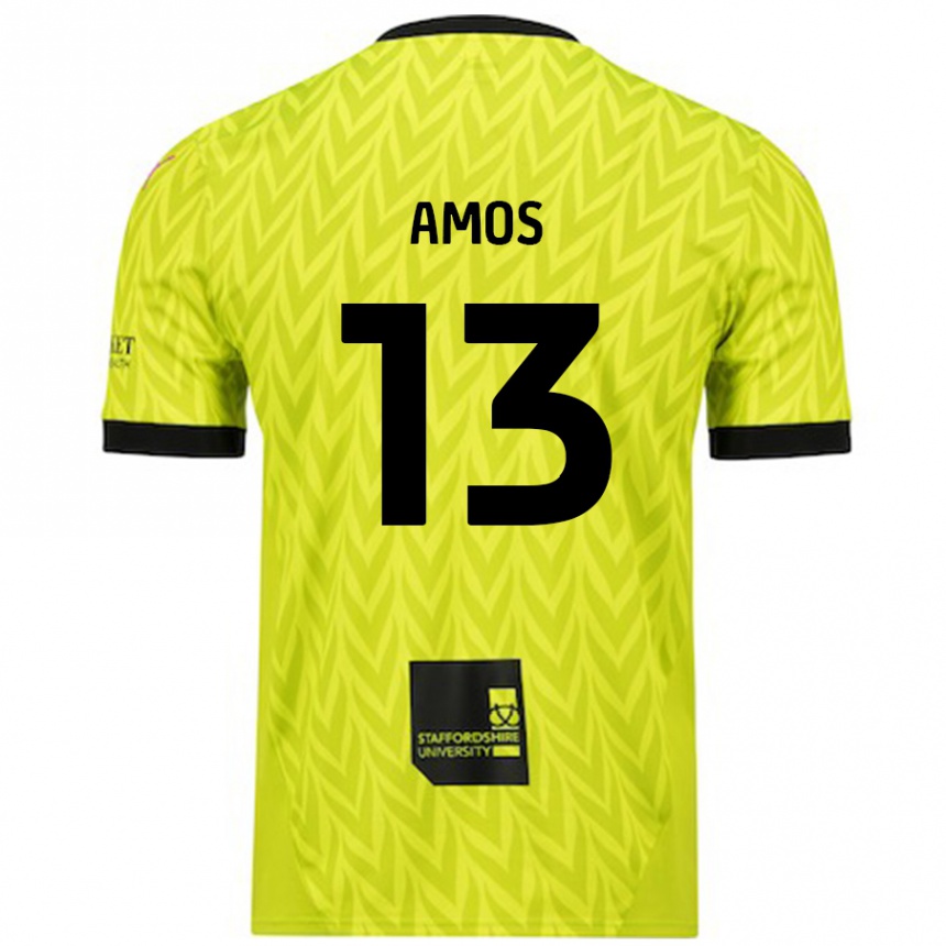 Niño Fútbol Camiseta Ben Amos #13 Verde Fluorescente 2ª Equipación 2024/25