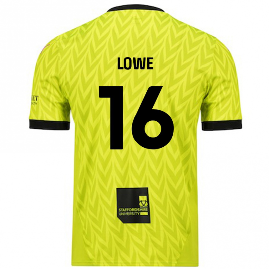 Niño Fútbol Camiseta Jason Lowe #16 Verde Fluorescente 2ª Equipación 2024/25