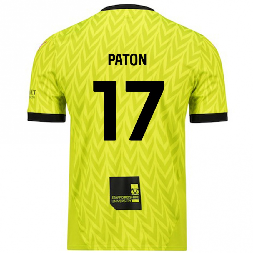 Niño Fútbol Camiseta Ruari Paton #17 Verde Fluorescente 2ª Equipación 2024/25