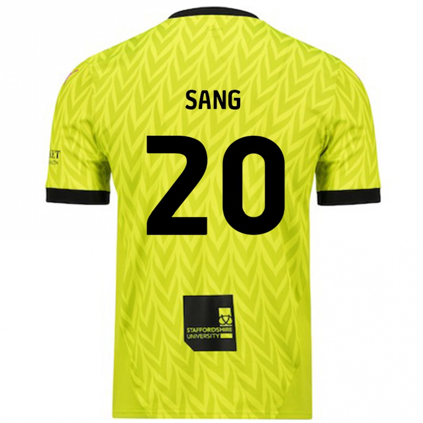 Niño Fútbol Camiseta Tom Sang #20 Verde Fluorescente 2ª Equipación 2024/25