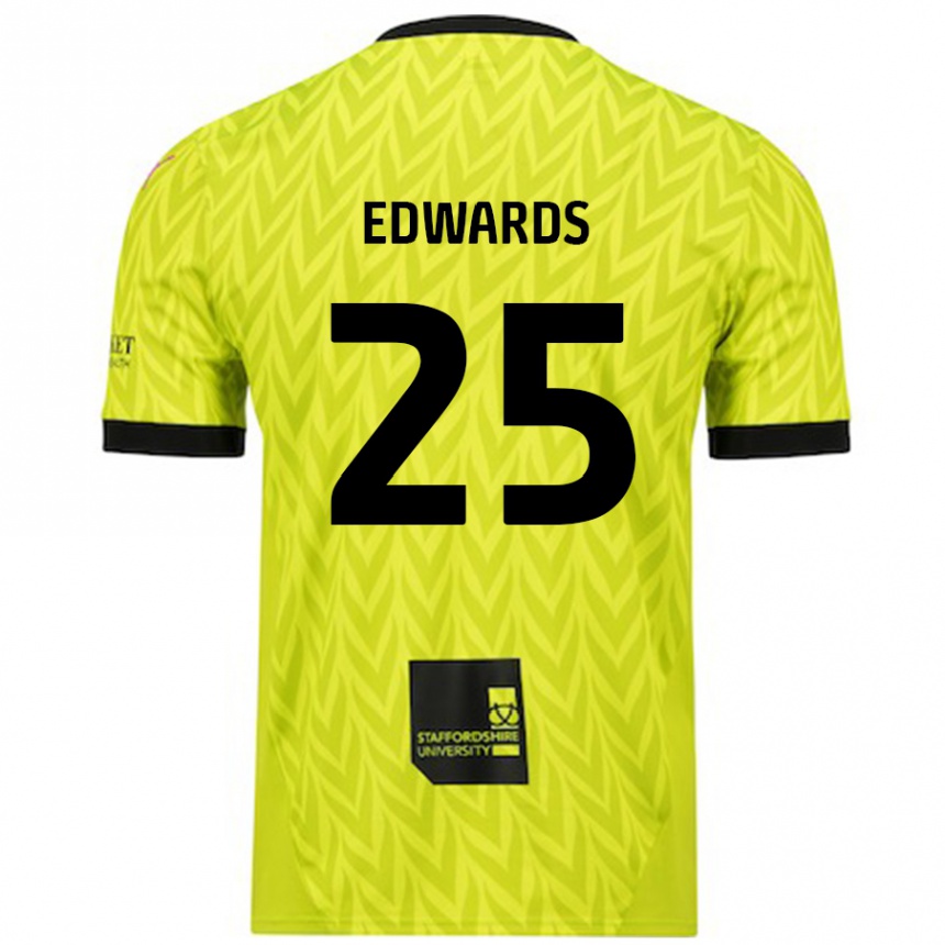 Niño Fútbol Camiseta Diamond Edwards #25 Verde Fluorescente 2ª Equipación 2024/25