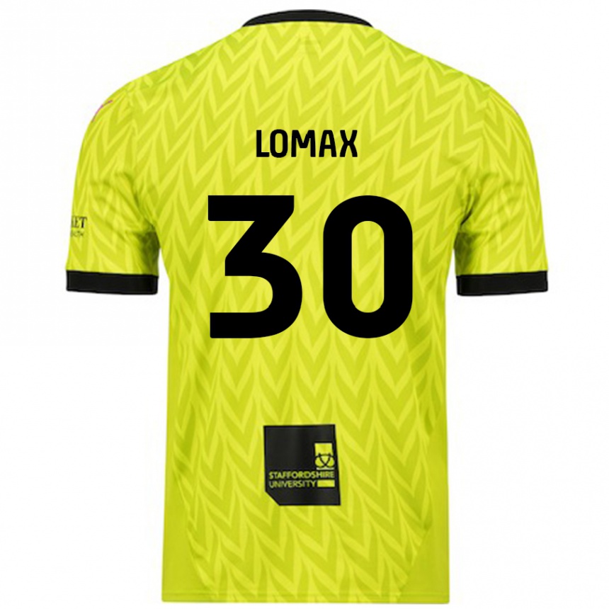 Niño Fútbol Camiseta Ben Lomax #30 Verde Fluorescente 2ª Equipación 2024/25