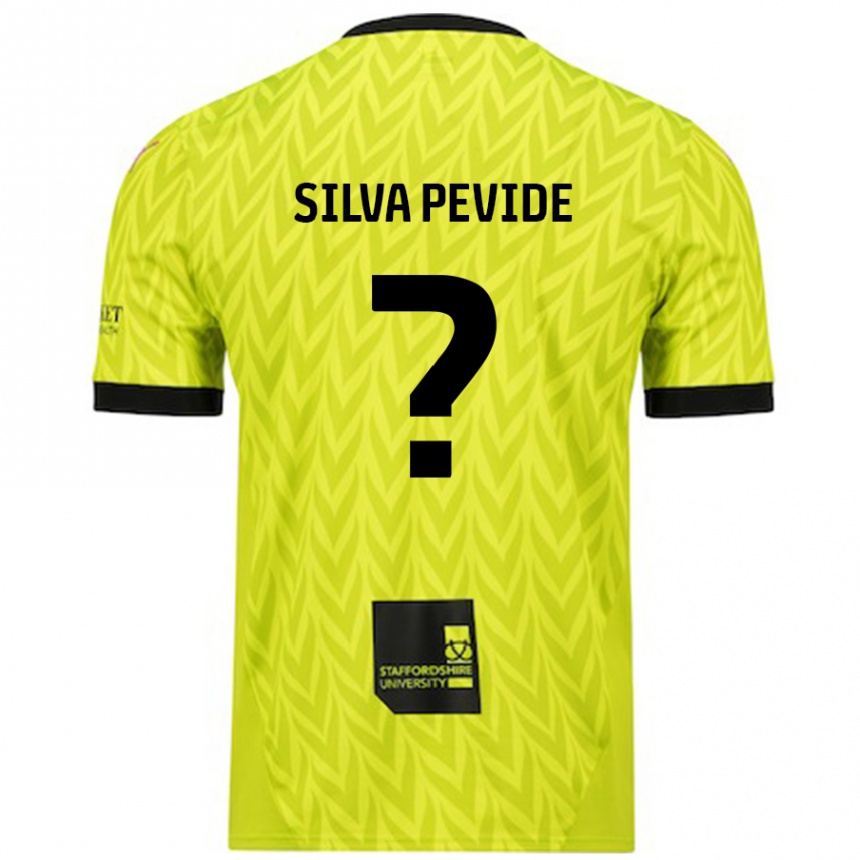 Niño Fútbol Camiseta Joao Silva Pevide #0 Verde Fluorescente 2ª Equipación 2024/25