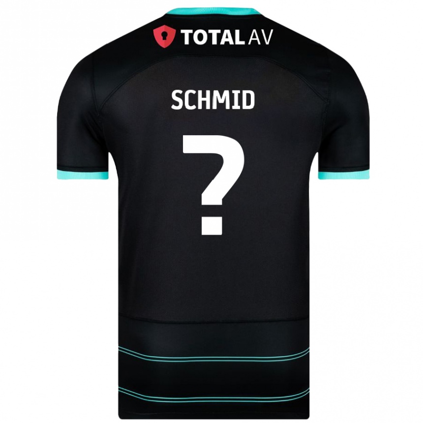 Niño Fútbol Camiseta Nicolas Schmid #0 Negro 2ª Equipación 2024/25