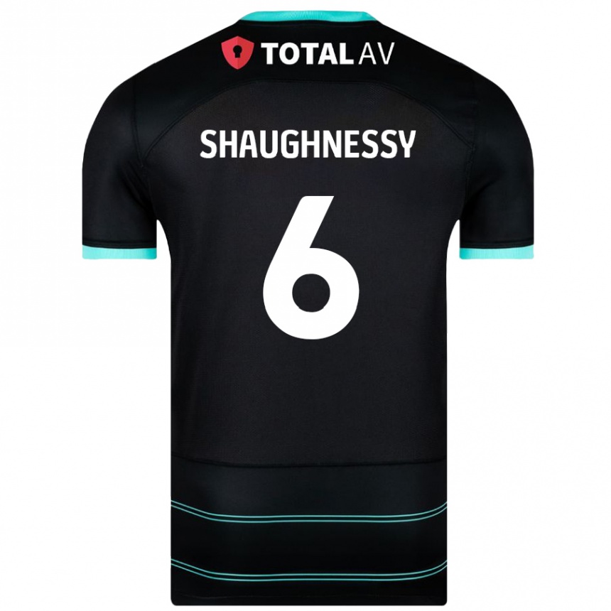 Niño Fútbol Camiseta Conor Shaughnessy #6 Negro 2ª Equipación 2024/25