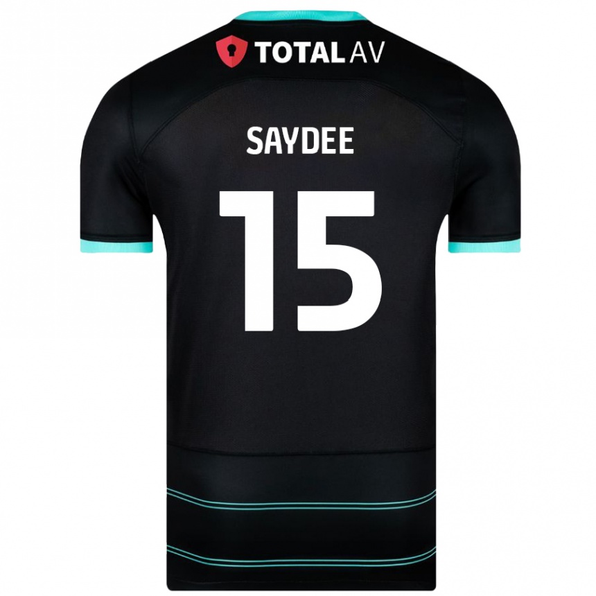 Niño Fútbol Camiseta Christian Saydee #15 Negro 2ª Equipación 2024/25