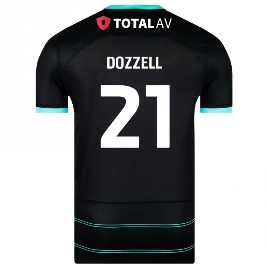 Niño Fútbol Camiseta Andre Dozzell #21 Negro 2ª Equipación 2024/25