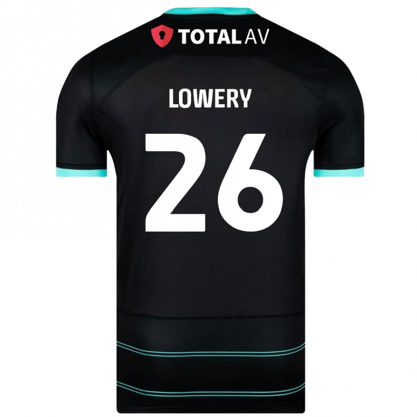 Niño Fútbol Camiseta Tom Lowery #26 Negro 2ª Equipación 2024/25