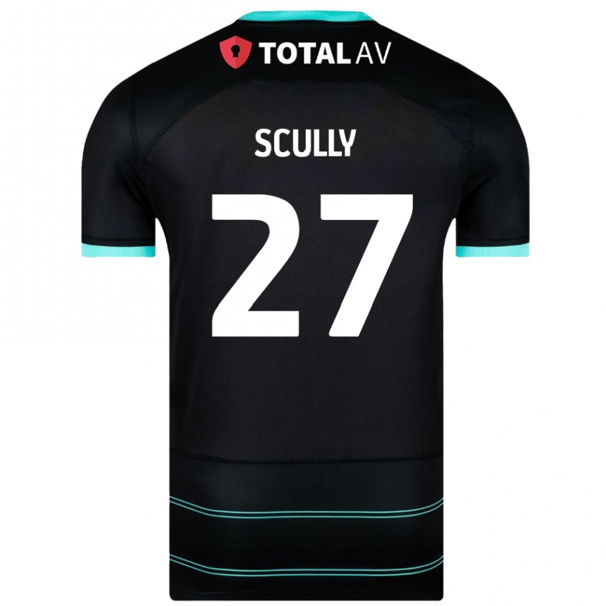 Niño Fútbol Camiseta Anthony Scully #27 Negro 2ª Equipación 2024/25