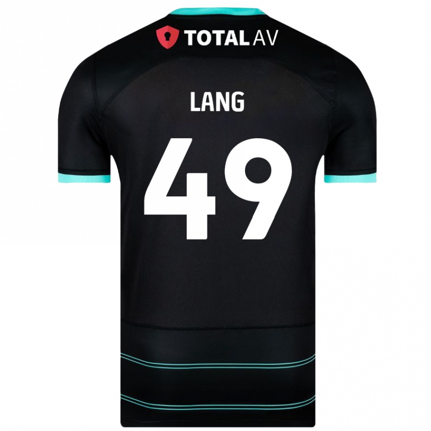 Niño Fútbol Camiseta Callum Lang #49 Negro 2ª Equipación 2024/25