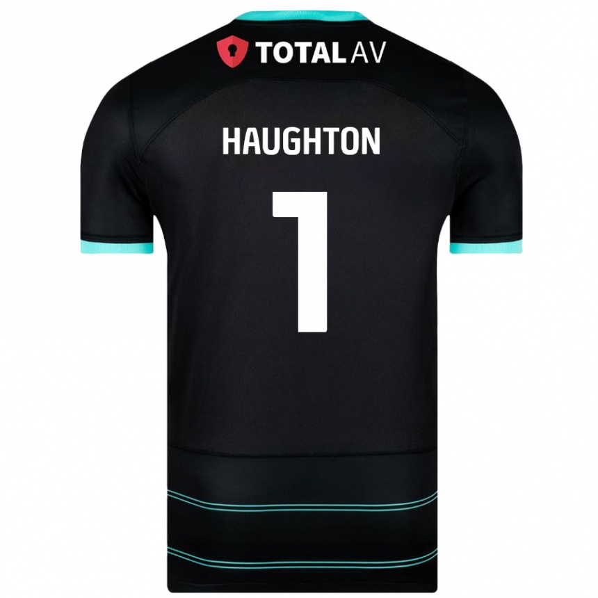 Niño Fútbol Camiseta Hannah Haughton #1 Negro 2ª Equipación 2024/25