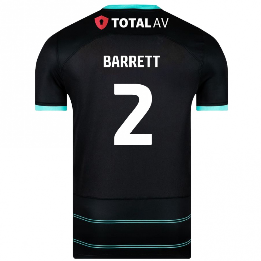 Niño Fútbol Camiseta Nicole Barrett #2 Negro 2ª Equipación 2024/25