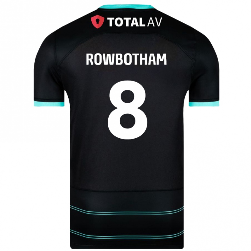 Niño Fútbol Camiseta Ava Rowbotham #8 Negro 2ª Equipación 2024/25