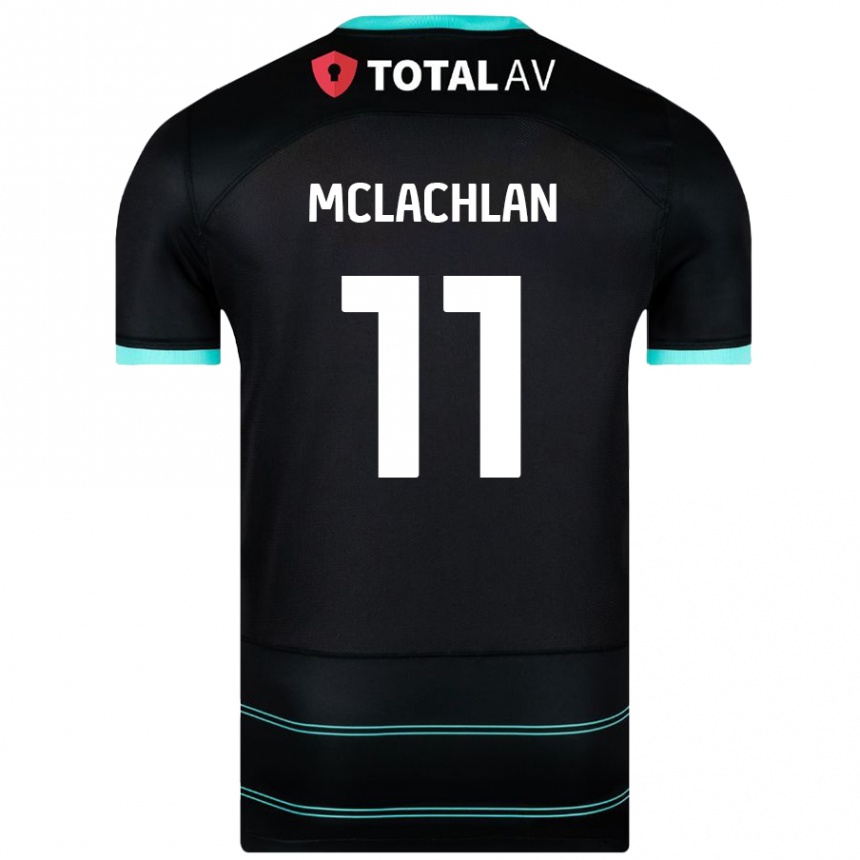 Niño Fútbol Camiseta Daisy Mclachlan #11 Negro 2ª Equipación 2024/25