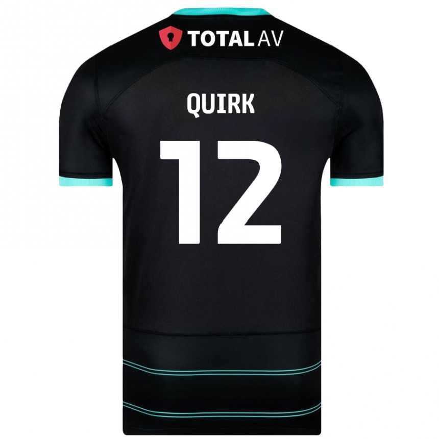 Niño Fútbol Camiseta Sophie Quirk #12 Negro 2ª Equipación 2024/25