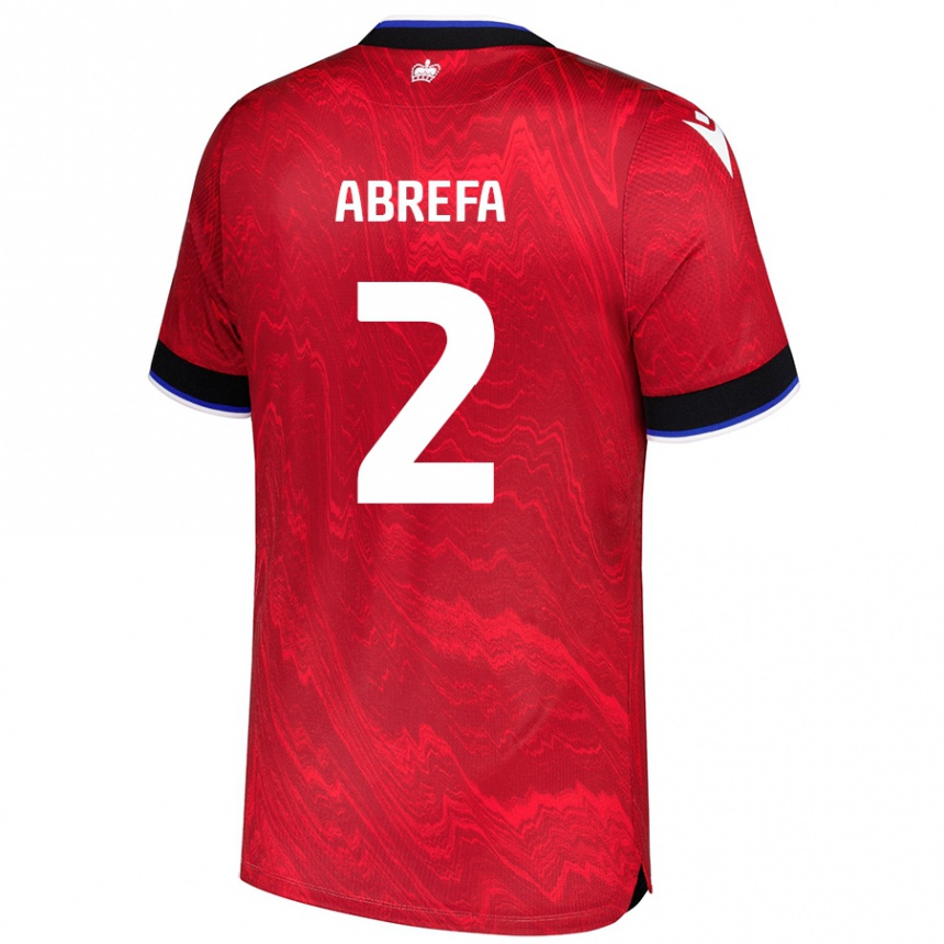 Niño Fútbol Camiseta Kelvin Abrefa #2 Rojo Negro 2ª Equipación 2024/25