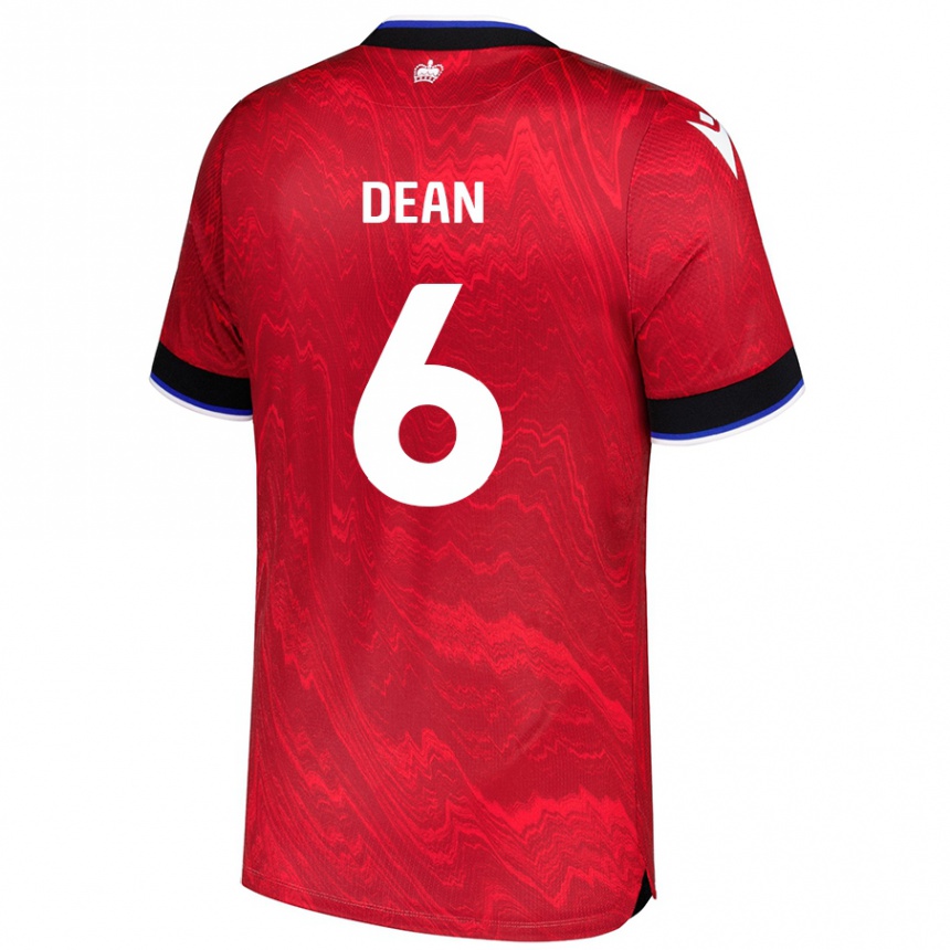 Niño Fútbol Camiseta Harlee Dean #6 Rojo Negro 2ª Equipación 2024/25