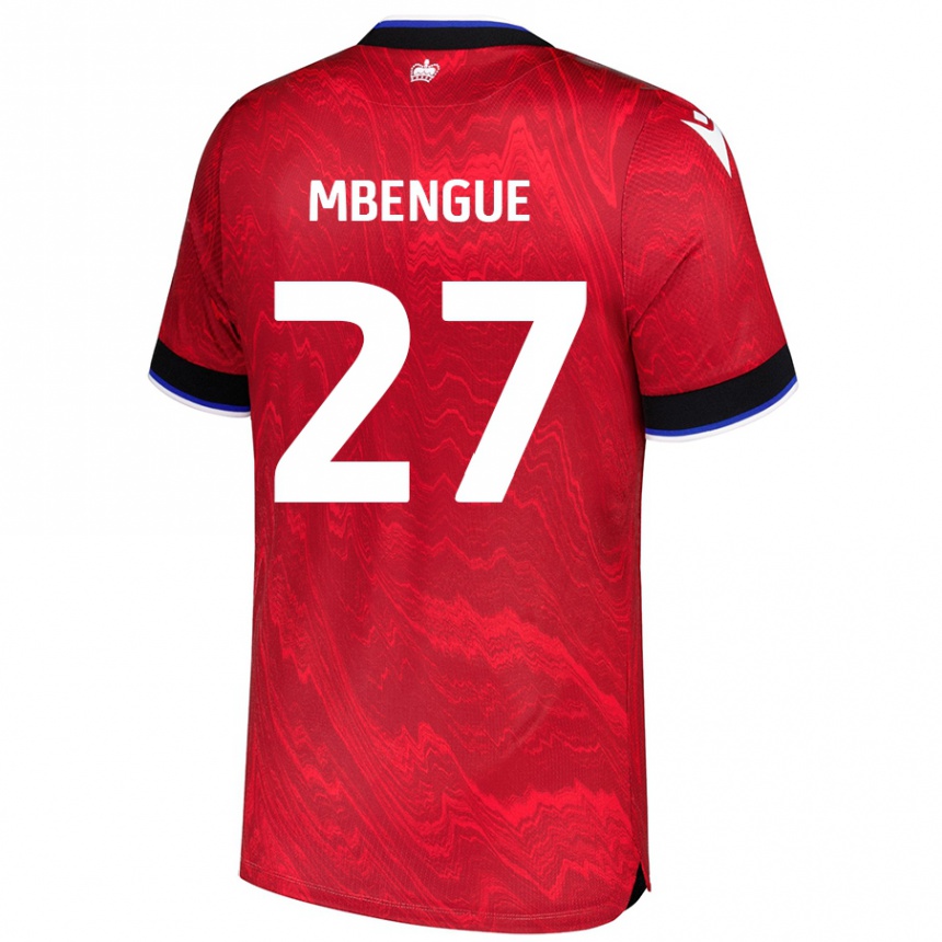 Niño Fútbol Camiseta Amadou Salif Mbengue #27 Rojo Negro 2ª Equipación 2024/25