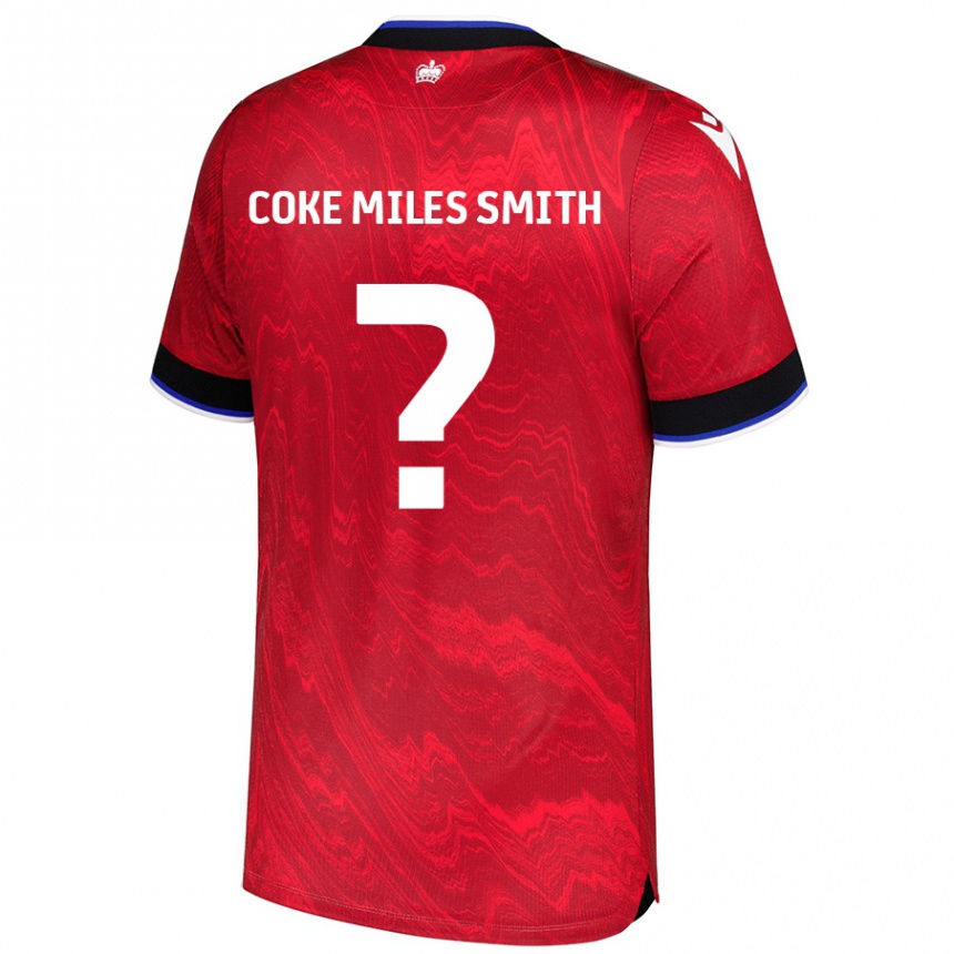 Niño Fútbol Camiseta Kiyan Coke Miles Smith #0 Rojo Negro 2ª Equipación 2024/25