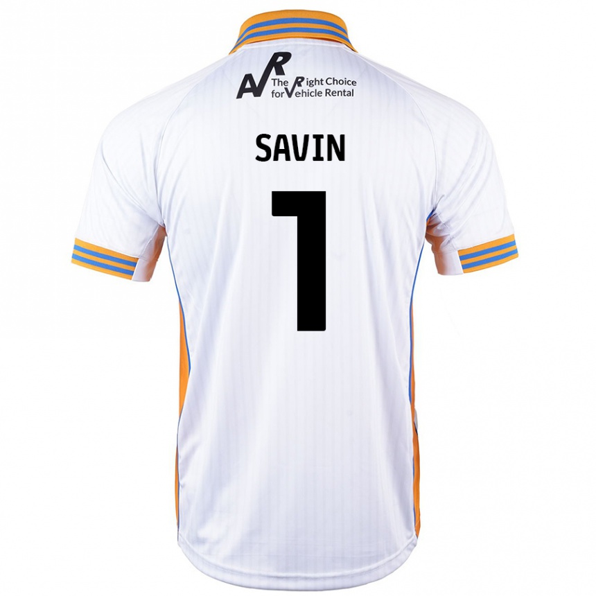 Niño Fútbol Camiseta Toby Savin #1 Blanco 2ª Equipación 2024/25