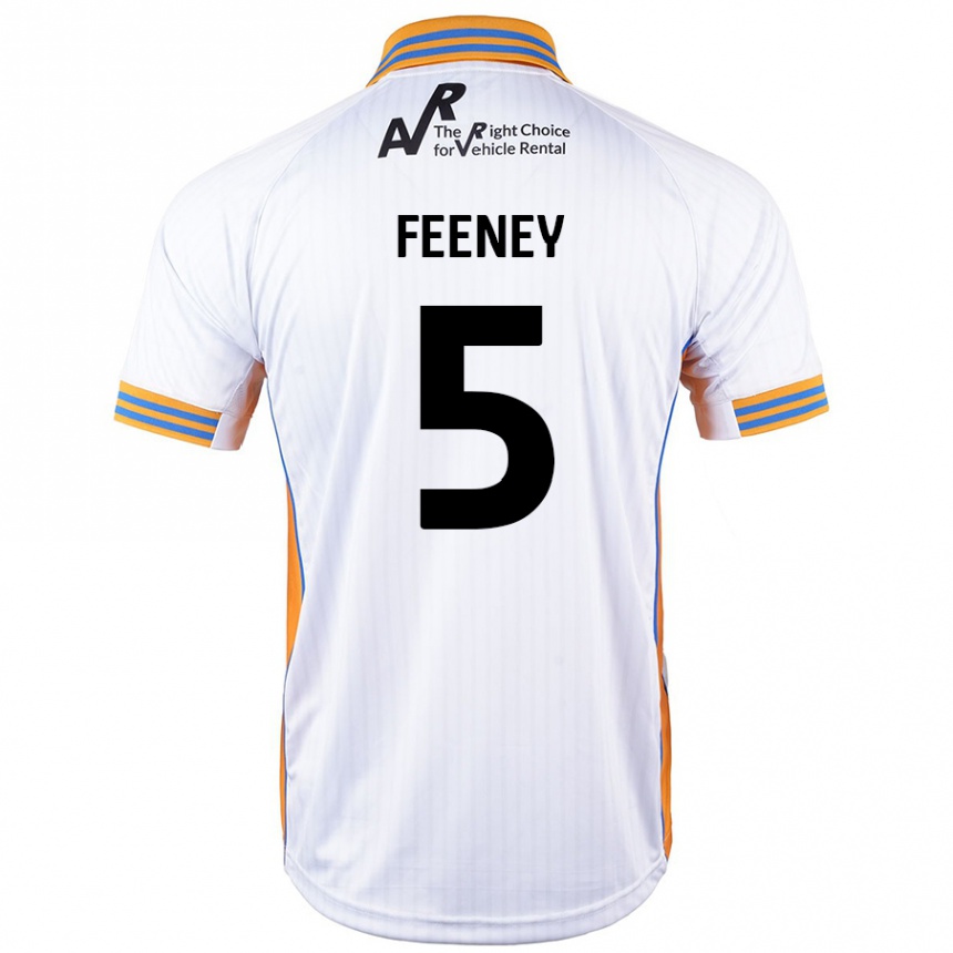 Niño Fútbol Camiseta Morgan Feeney #5 Blanco 2ª Equipación 2024/25